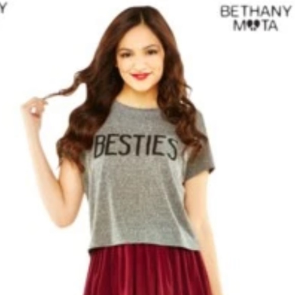 Bethany Mota Tops - Aeropostale Bethany Mota Besties Gray Graphic T-Shirt